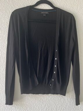 Banana Republic Black Lightweight Button-Front Cardigan